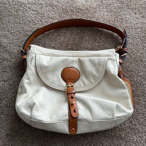 RALPH LAUREN VINTAGE PURSE LEATHER OFF WHITE CREAM